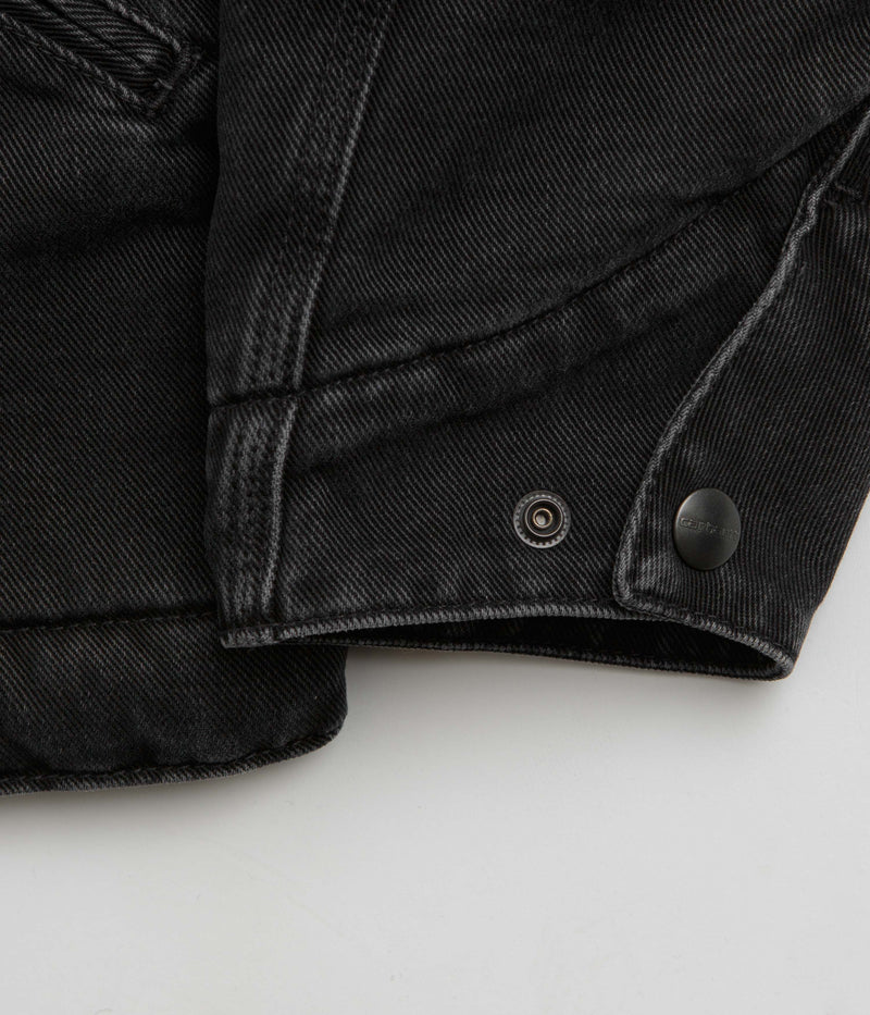 Carhartt OG Detroit Jacket in Black and Black Stone Washed