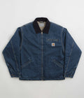 Carhartt OG Detroit Jacket in Blue and Dark Navy Stone Washed