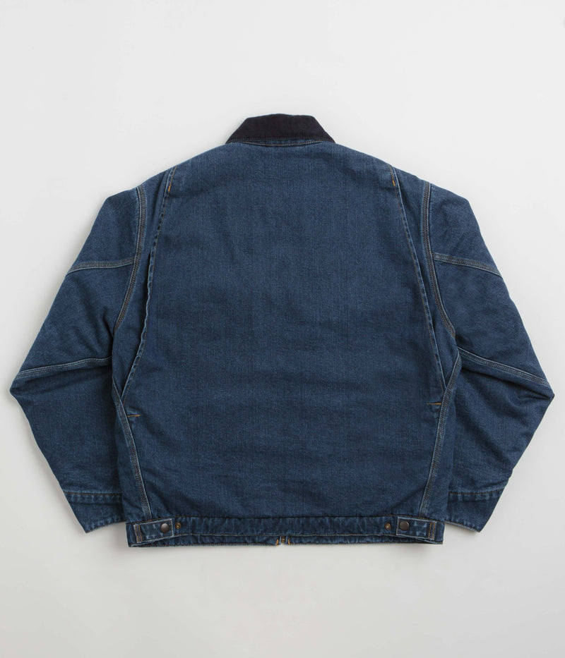 Carhartt OG Detroit Jacket in Blue and Dark Navy Stone Washed