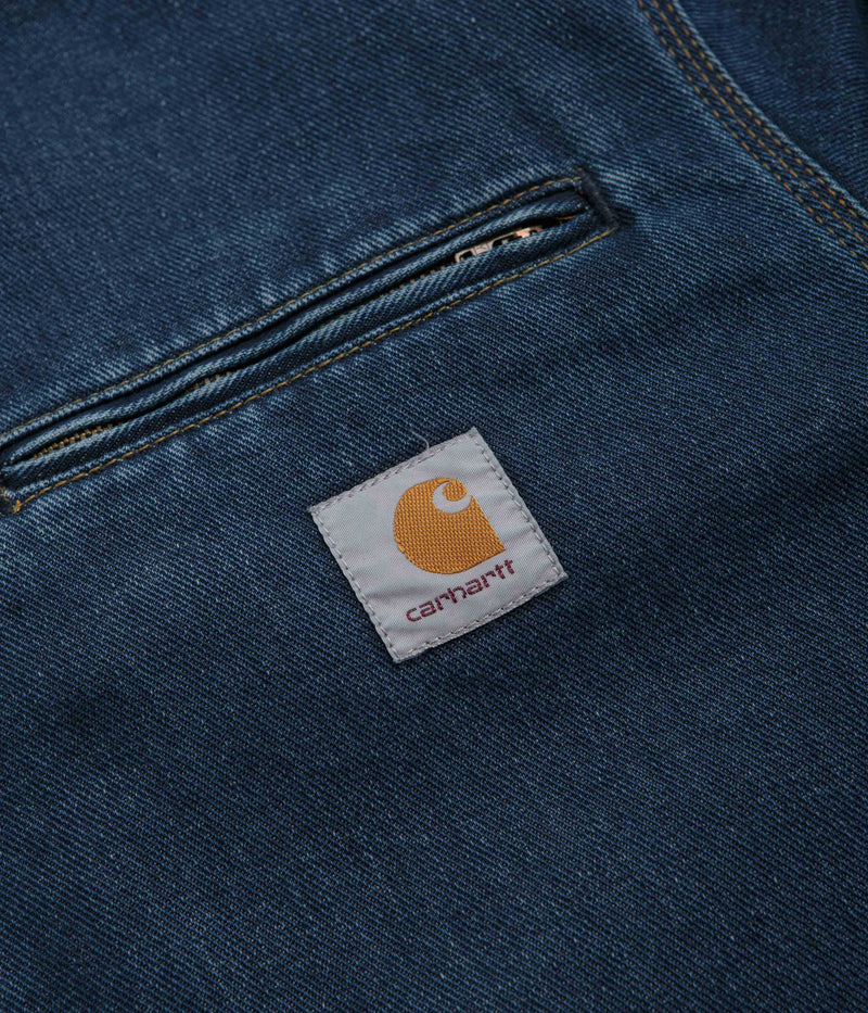 Carhartt OG Detroit Jacket in Blue and Dark Navy Stone Washed