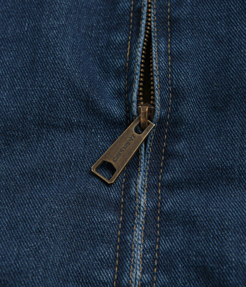 Carhartt OG Detroit Jacket in Blue and Dark Navy Stone Washed