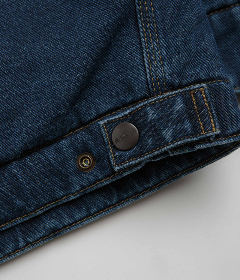 Carhartt OG Detroit Jacket in Blue and Dark Navy Stone Washed