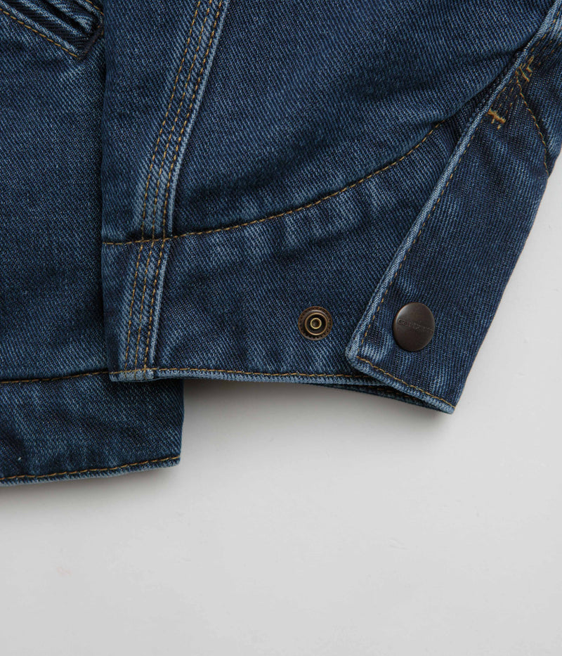 Carhartt OG Detroit Jacket in Blue and Dark Navy Stone Washed