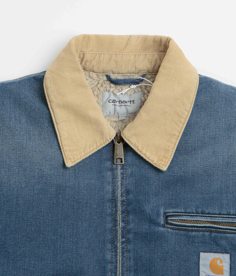 Carhartt OG Detroit Jacket in Blue and Dusty Hamilton Brown Dark Wash