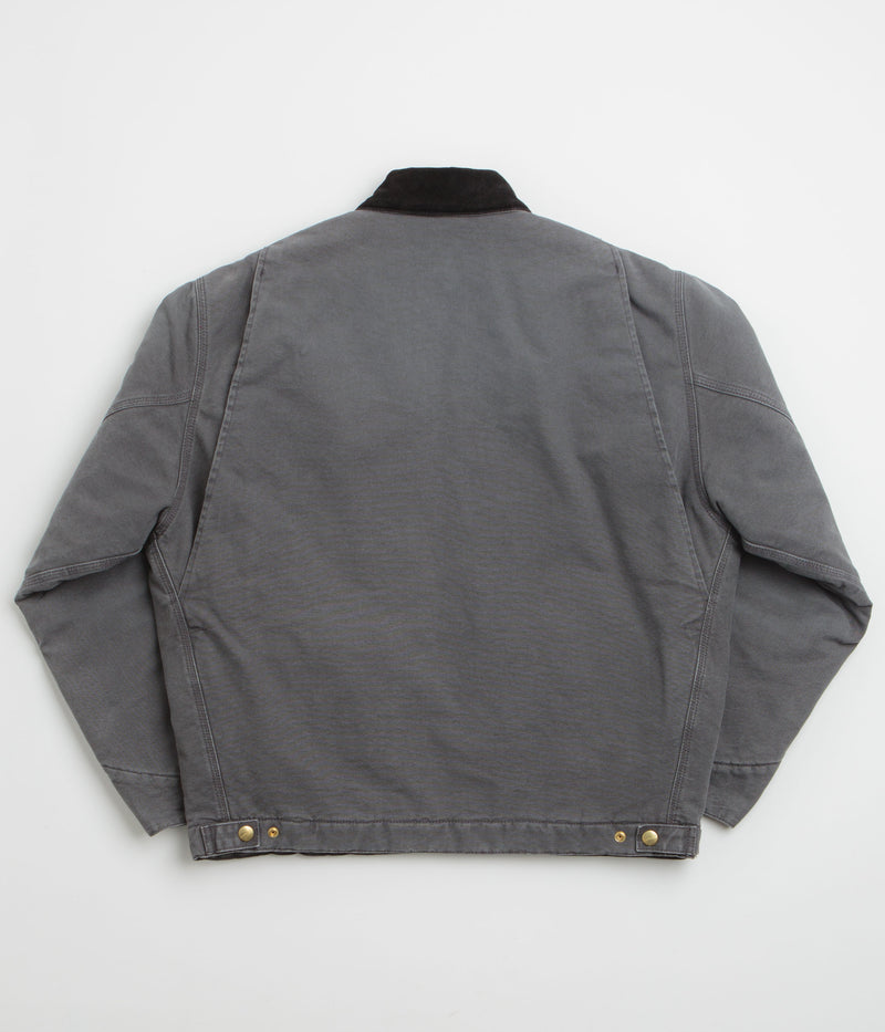 Carhartt OG Detroit Jacket in Graphite and Black Stone Canvas