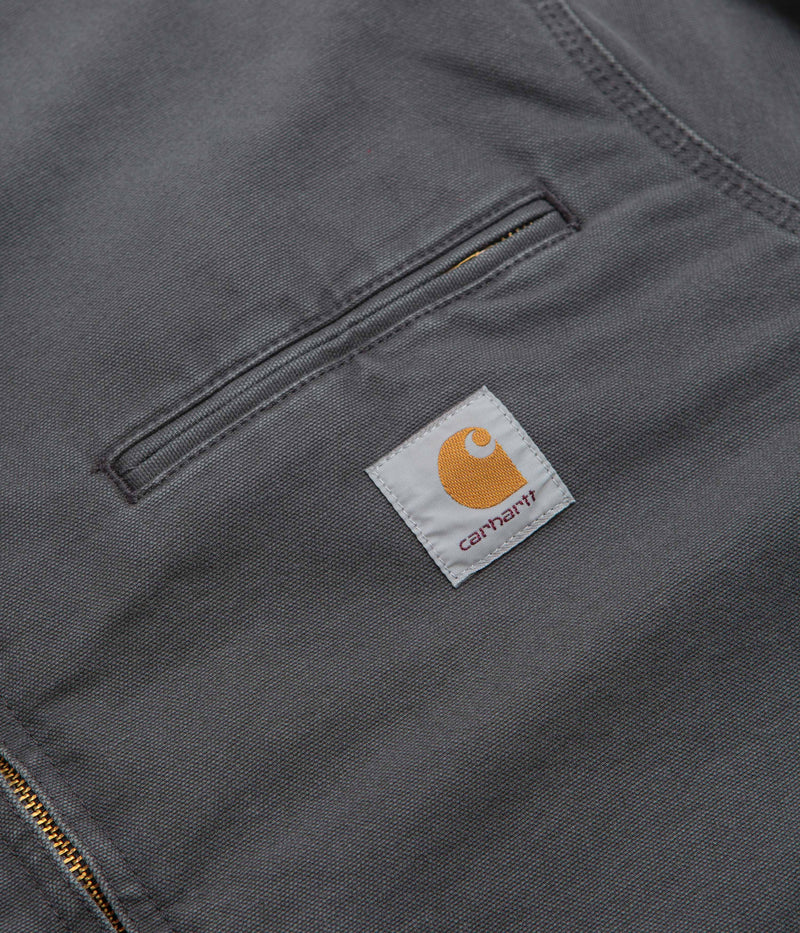 Carhartt OG Detroit Jacket in Graphite and Black Stone Canvas