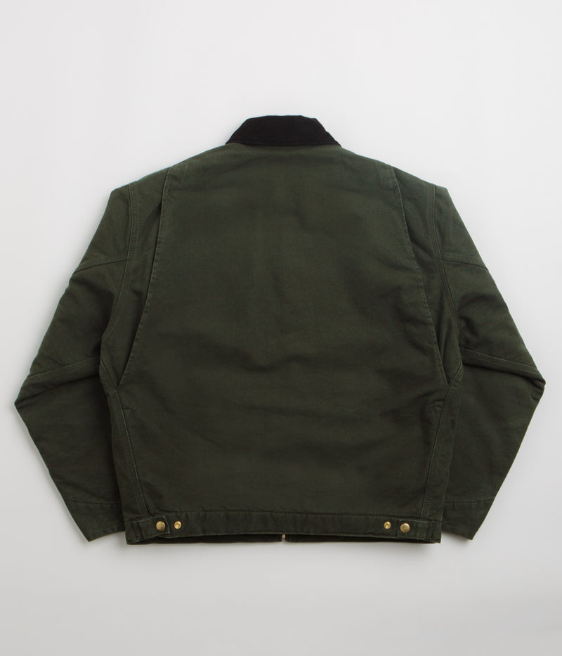 Carhartt OG Detroit Jacket in Olive and Black Stone Canvas