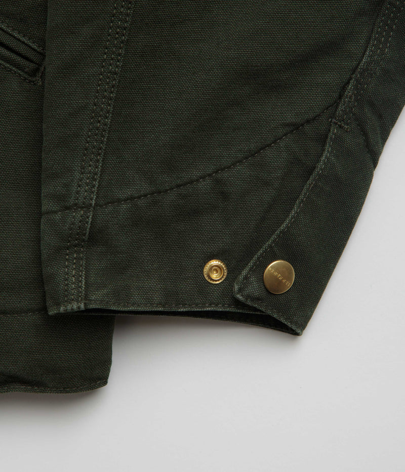 Carhartt OG Detroit Jacket in Olive and Black Stone Canvas
