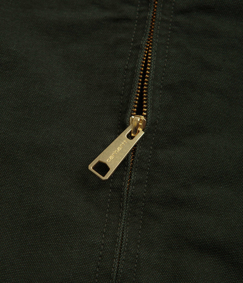 Carhartt OG Detroit Jacket in Olive and Black Stone Canvas