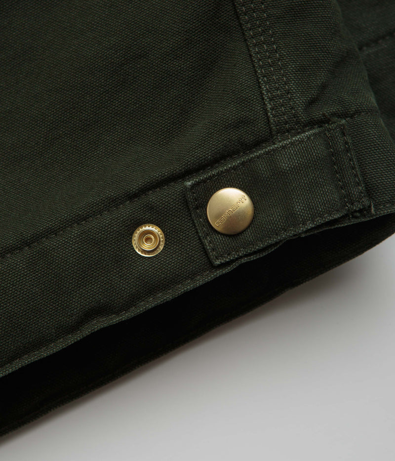 Carhartt OG Detroit Jacket in Olive and Black Stone Canvas