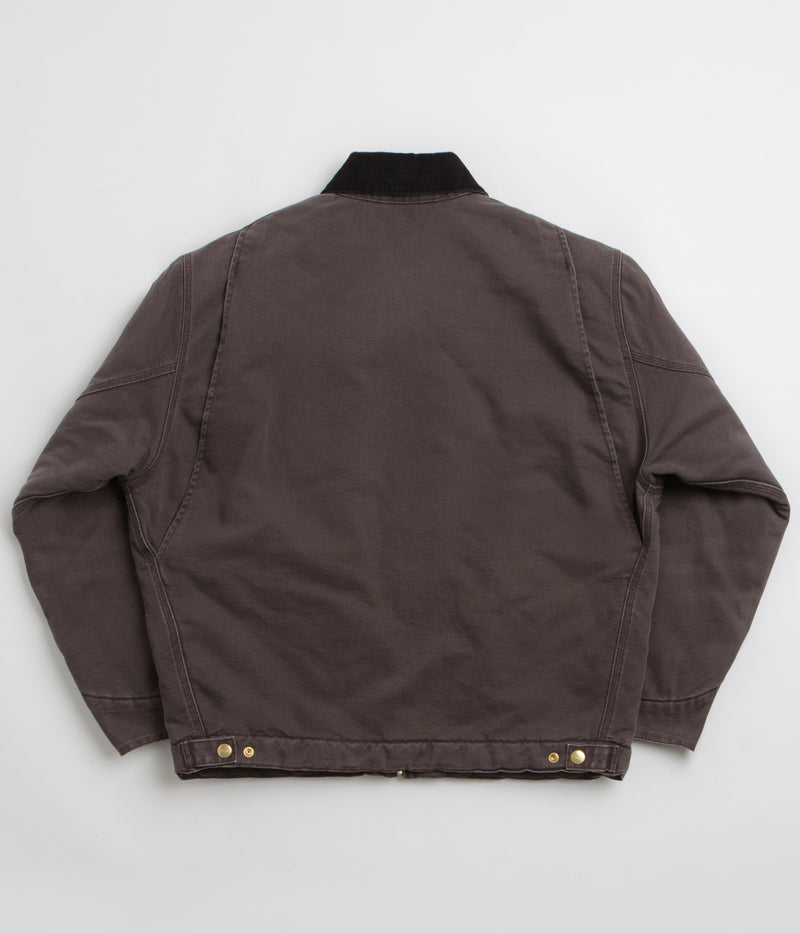 Carhartt OG Detroit Jacket in Tobacco and Black Stone Canvas