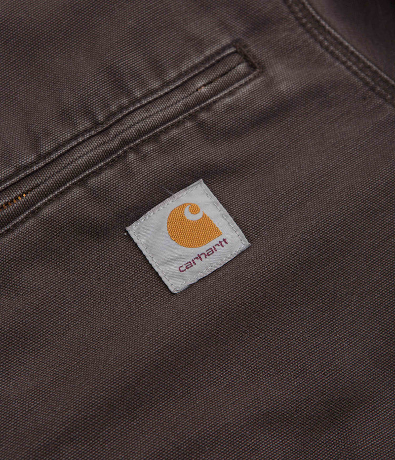 Carhartt OG Detroit Jacket in Tobacco and Black Stone Canvas