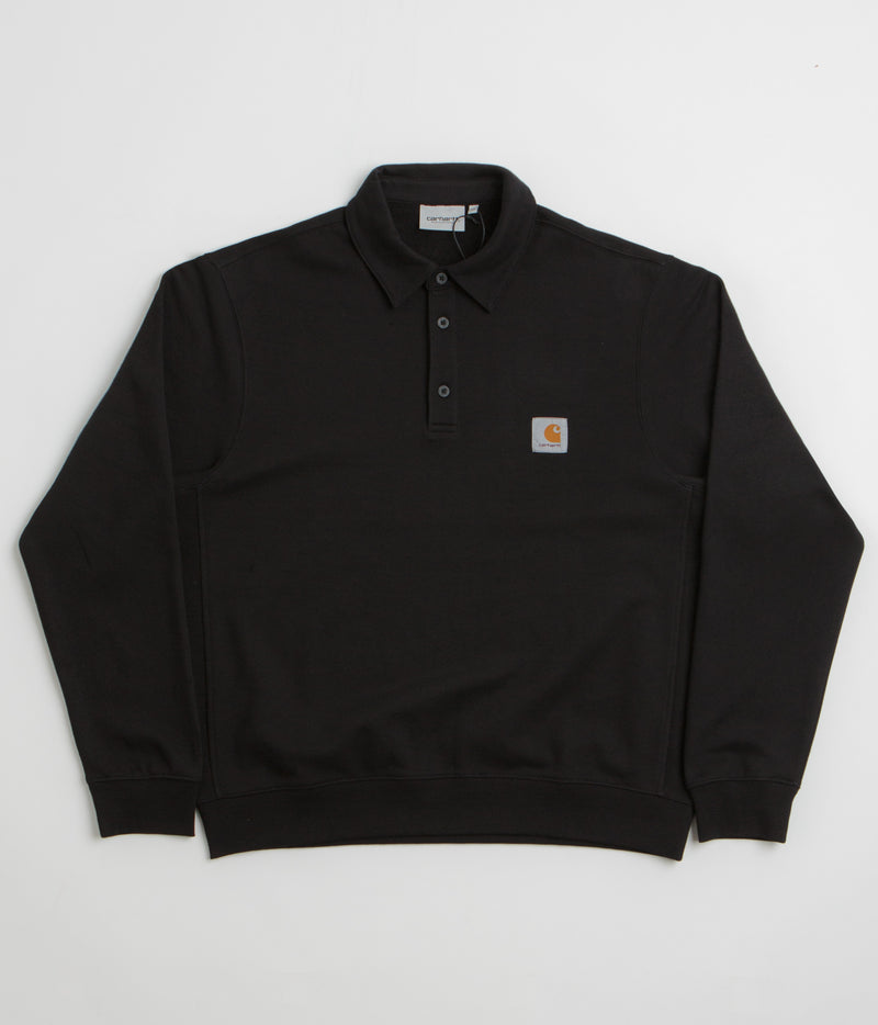 Carhartt Polo Sweatshirt in Black
