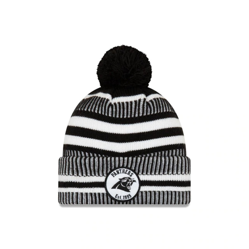 CAROLINA PANTHERS NFL SIDELINE HOME COLD WEATHER SPORT KNIT BLACK/WHITE
