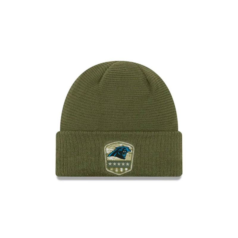 CAROLINA PANTHERS SALUTE TO SERVICE CUFF KNIT GREEN/TEAL