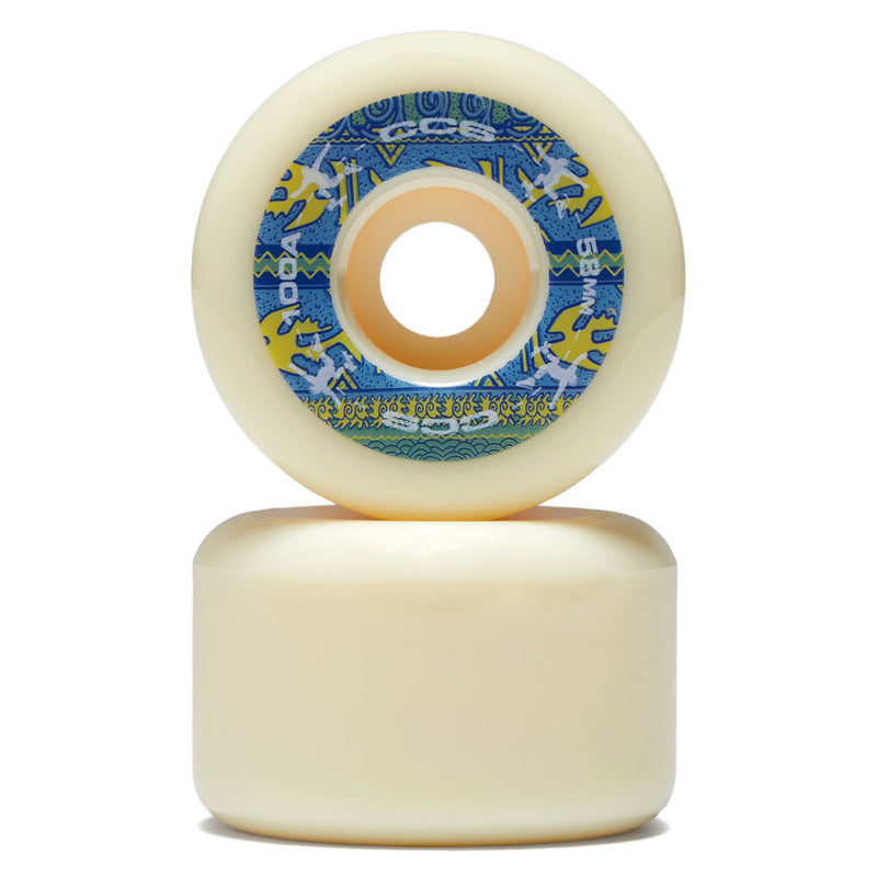CCS Wide 100a Skateboard Wheels - White - 58mm