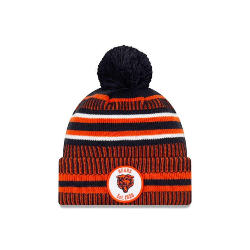 CHICAGO BEARS OFFICIAL NFL SIDELINE HOME COLD WEATHER SPORT KNIT ORANGE/BLUE