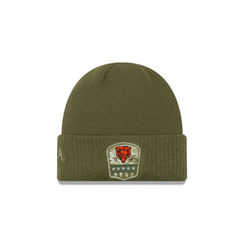 CHICAGO BEARS SALUTE TO SERVICE CUFF KNIT GREEN/ORANGE