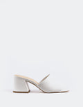 L'INTERVALLE Clarabelle Women's Mule Sandal White Leather