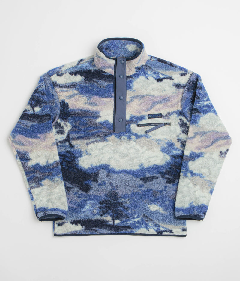 Columbia Helvetia II Printed Half Snap Fleece in Collegiate Navy and Dreaming