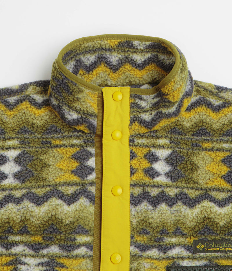 Columbia Helvetia II Printed Half Snap Fleece in Mossy Green and Retrotree