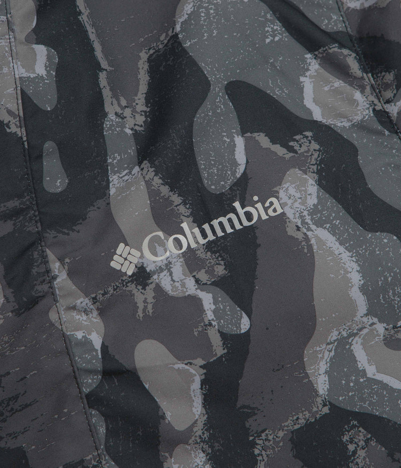 Columbia Challenger II Printed Windbreaker Jacket in Black Treebark and Black