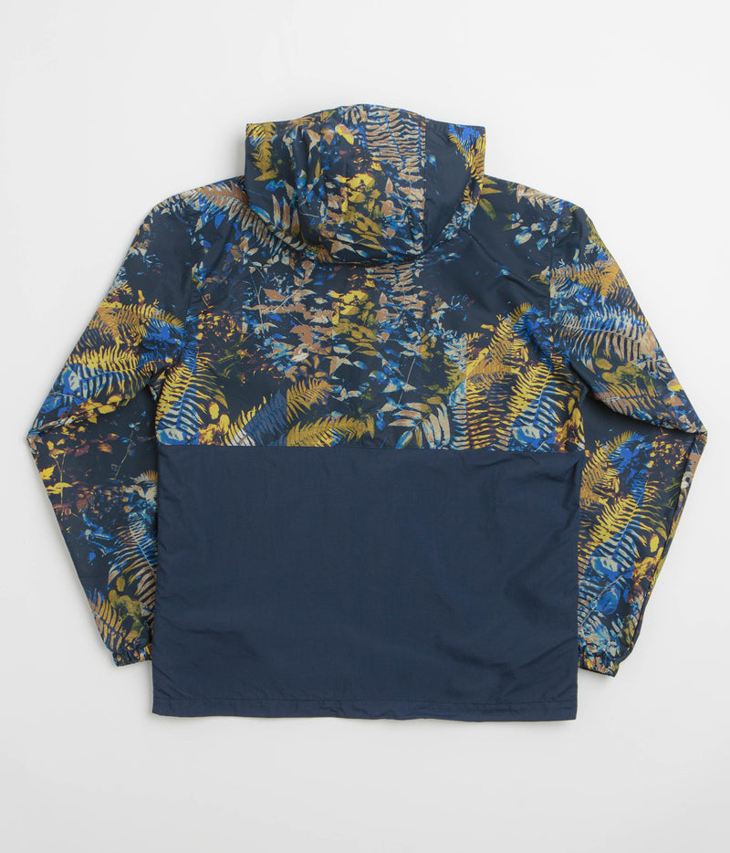 Columbia Challenger II Printed Windbreaker Jacket in Mountain Blue Geofern and Collegiate Navy