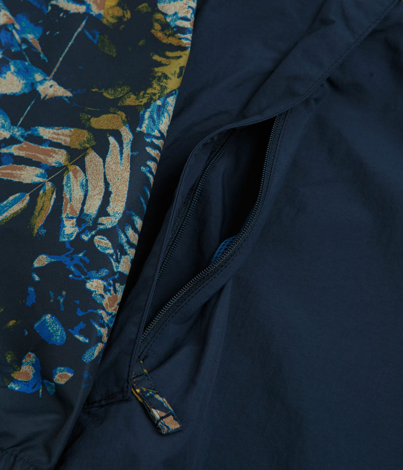 Columbia Challenger II Printed Windbreaker Jacket in Mountain Blue Geofern and Collegiate Navy