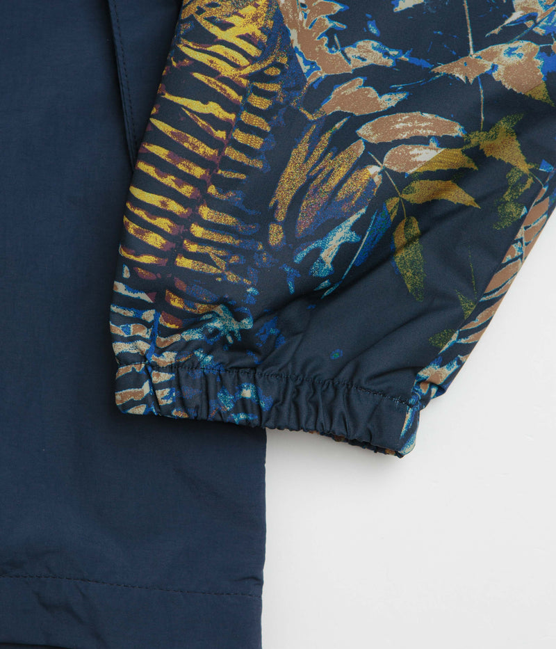 Columbia Challenger II Printed Windbreaker Jacket in Mountain Blue Geofern and Collegiate Navy
