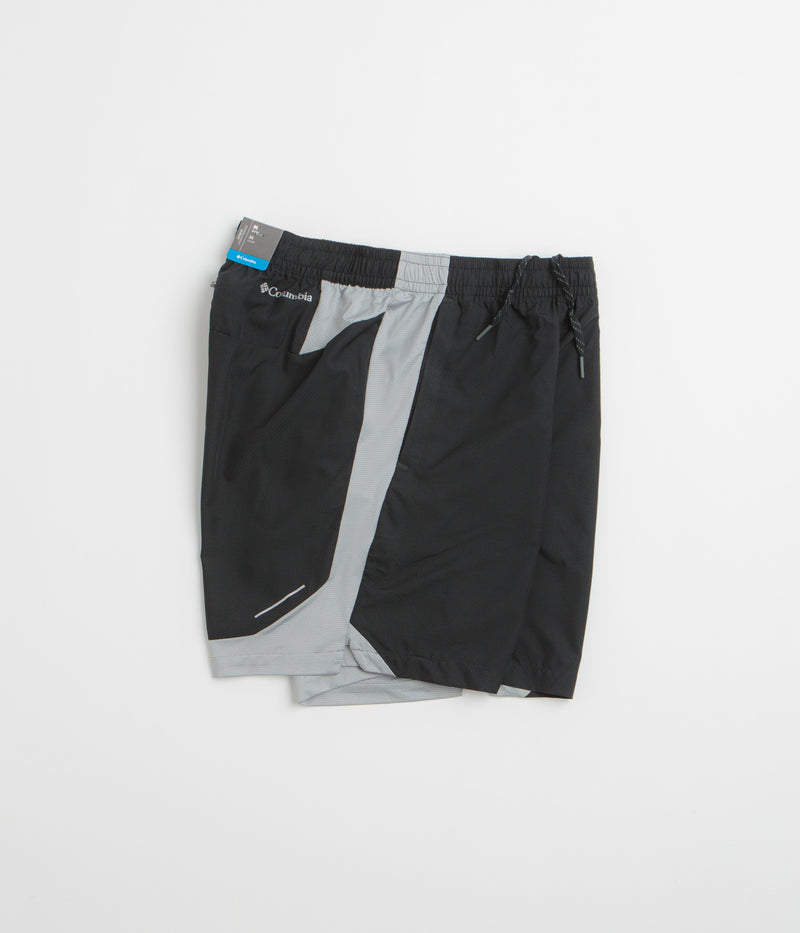 Columbia Three Pitch 7" Shorts in Black and Columbia Grey