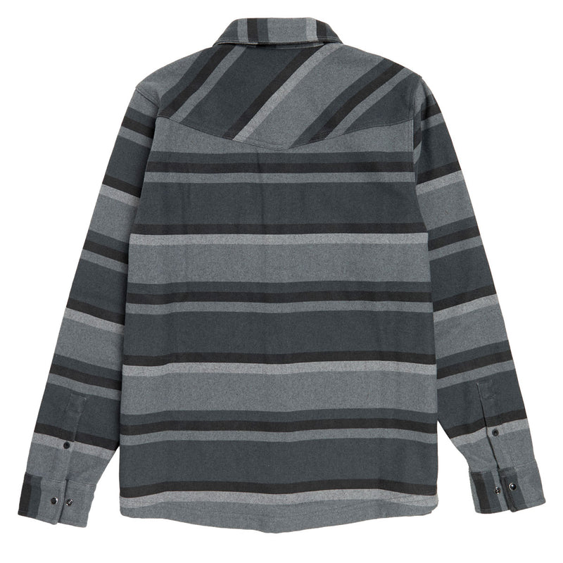 Creature Horizon Long Sleeve Flannel Shirt - Grey Scale