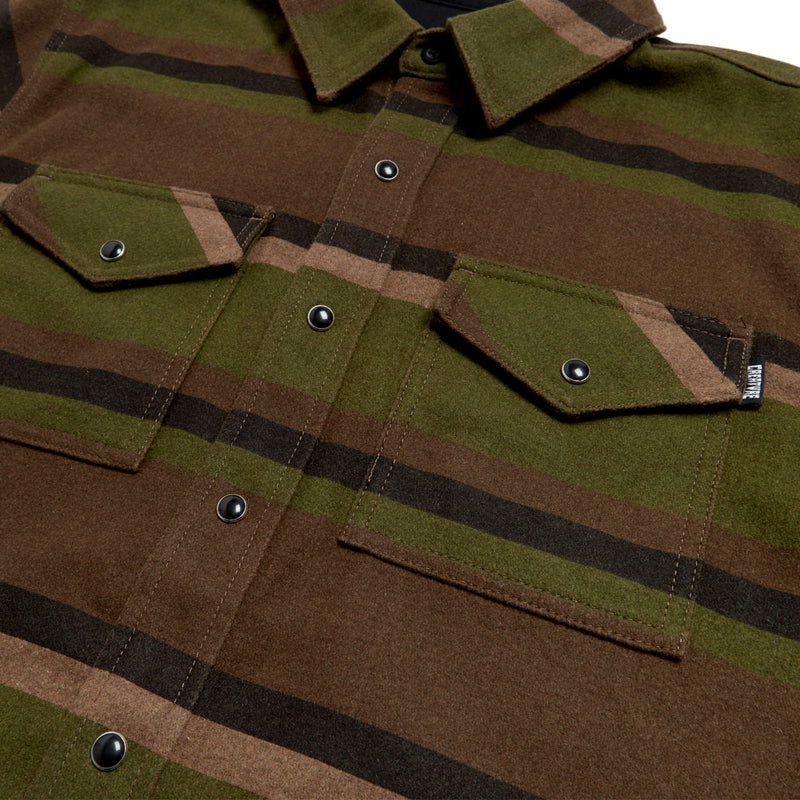 Creature Horizon Long Sleeve Flannel Shirt - Hunter