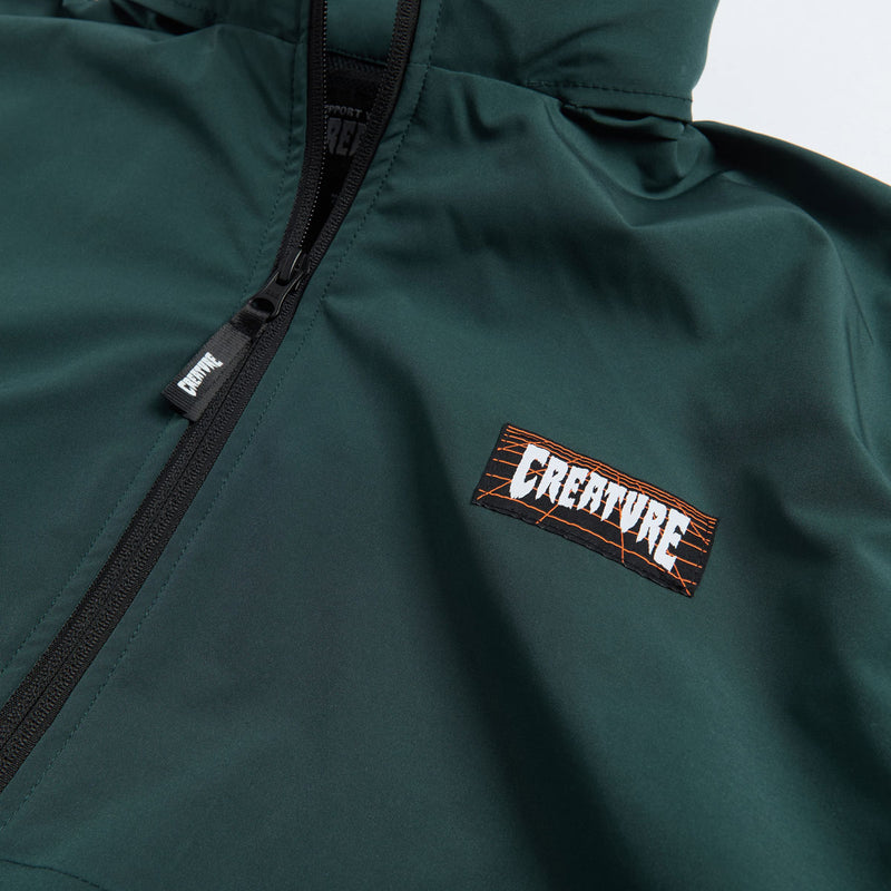 Creature Lost At Sea Packable Jacket - Black/Green