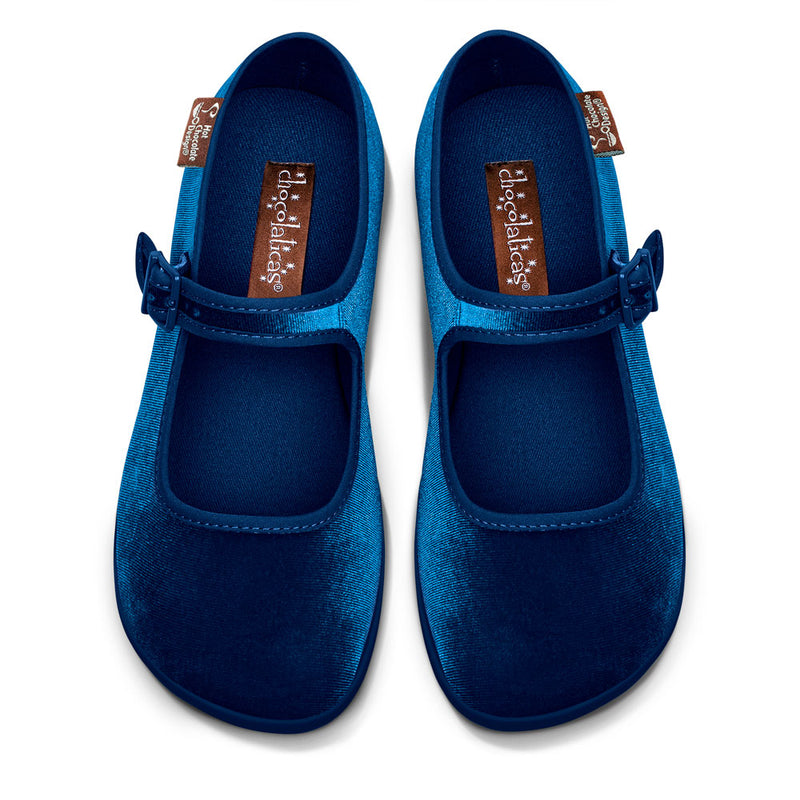 Chocolaticas®  Curacao Blue Women's Mary Jane Flat