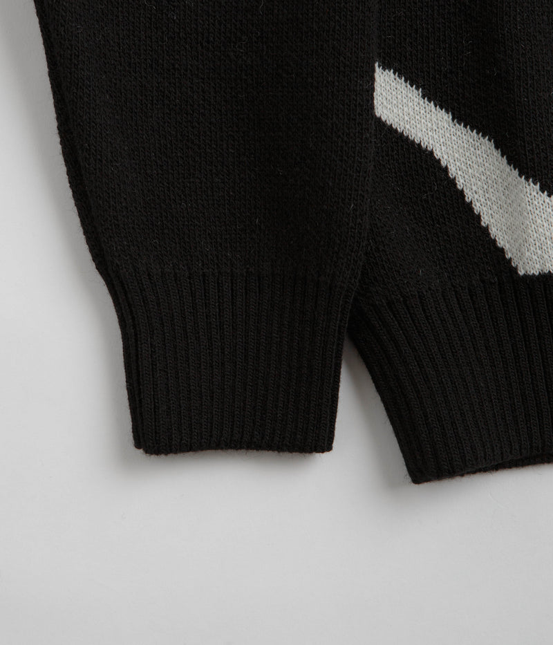 Dancer Mask Knit Sweatshirt in Black