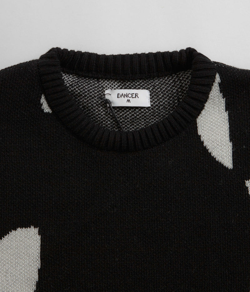 Dancer Mask Knit Sweatshirt in Black