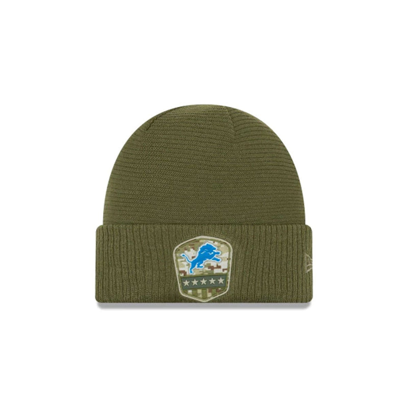 DETROIT LIONS SALUTE TO SERVICE CUFF KNIT GREEN/TEAL