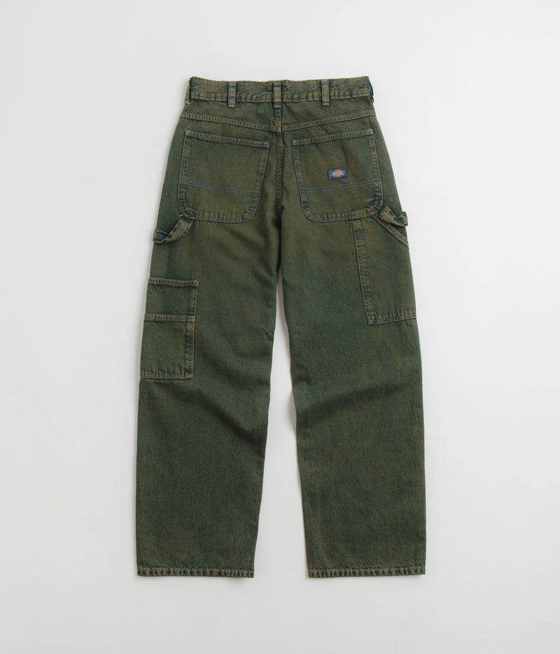 Dickies Loose Painter Jeans in Green Tone Fade