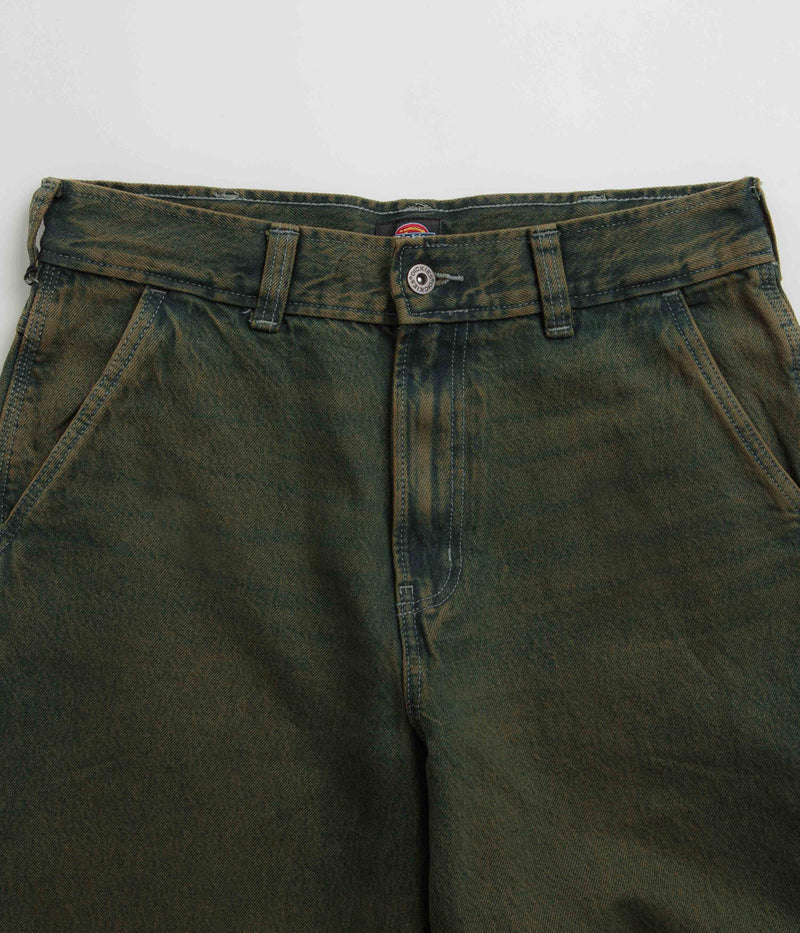 Dickies Loose Painter Jeans in Green Tone Fade