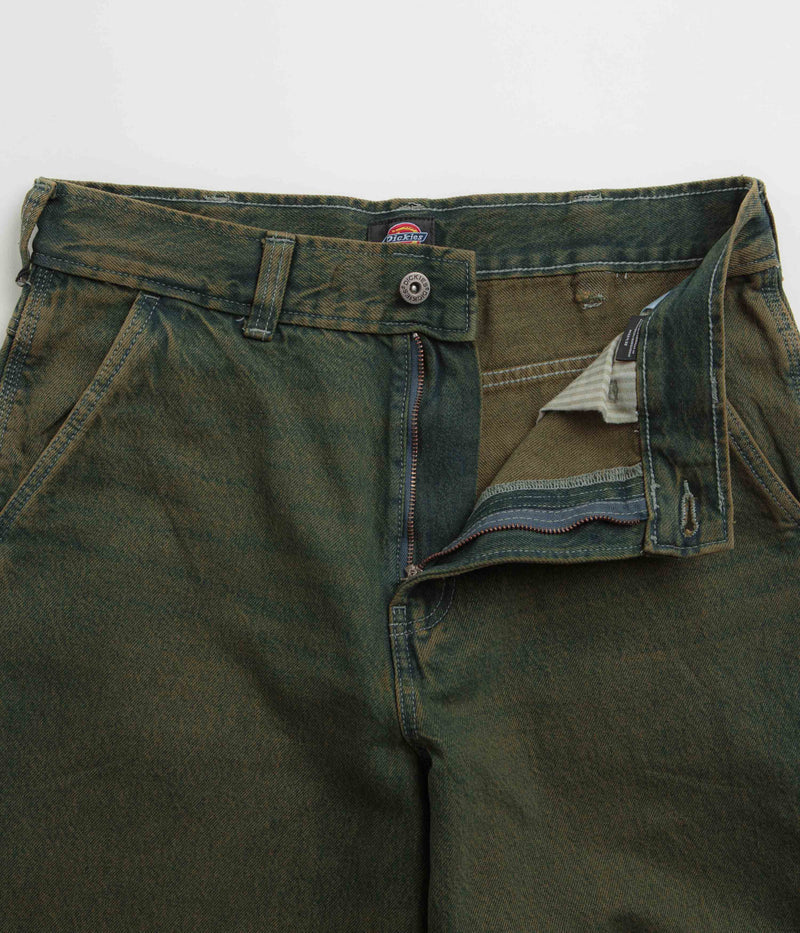 Dickies Loose Painter Jeans in Green Tone Fade