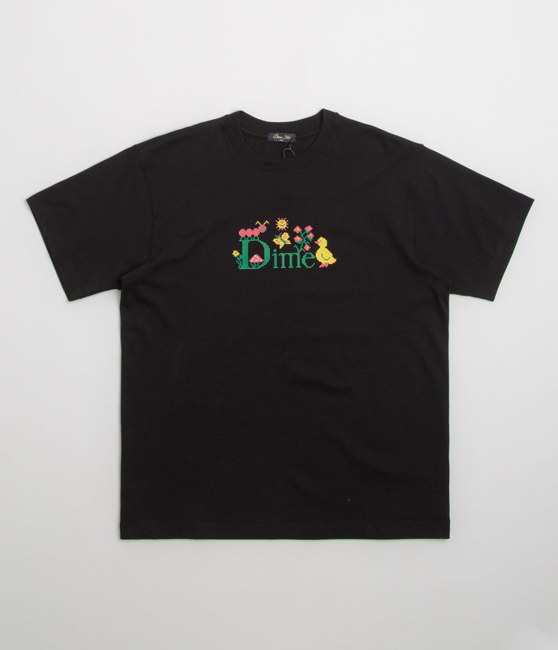 Dime Classic Cross Stitch T-Shirt in Black
