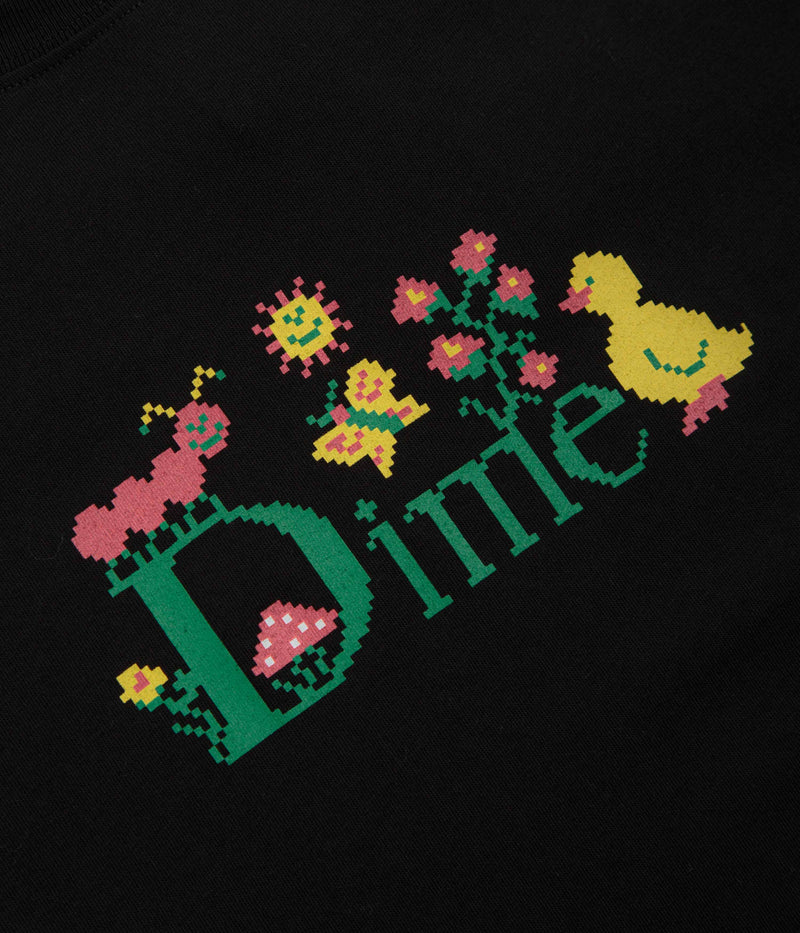 Dime Classic Cross Stitch T-Shirt in Black