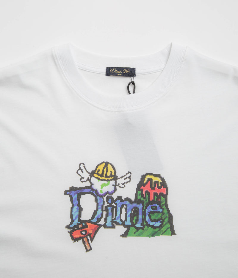 Dime Classic Fuzzy T-Shirt in White