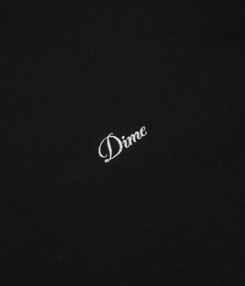 Dime Cursive Small Logo Crewneck Sweatshirt in Black