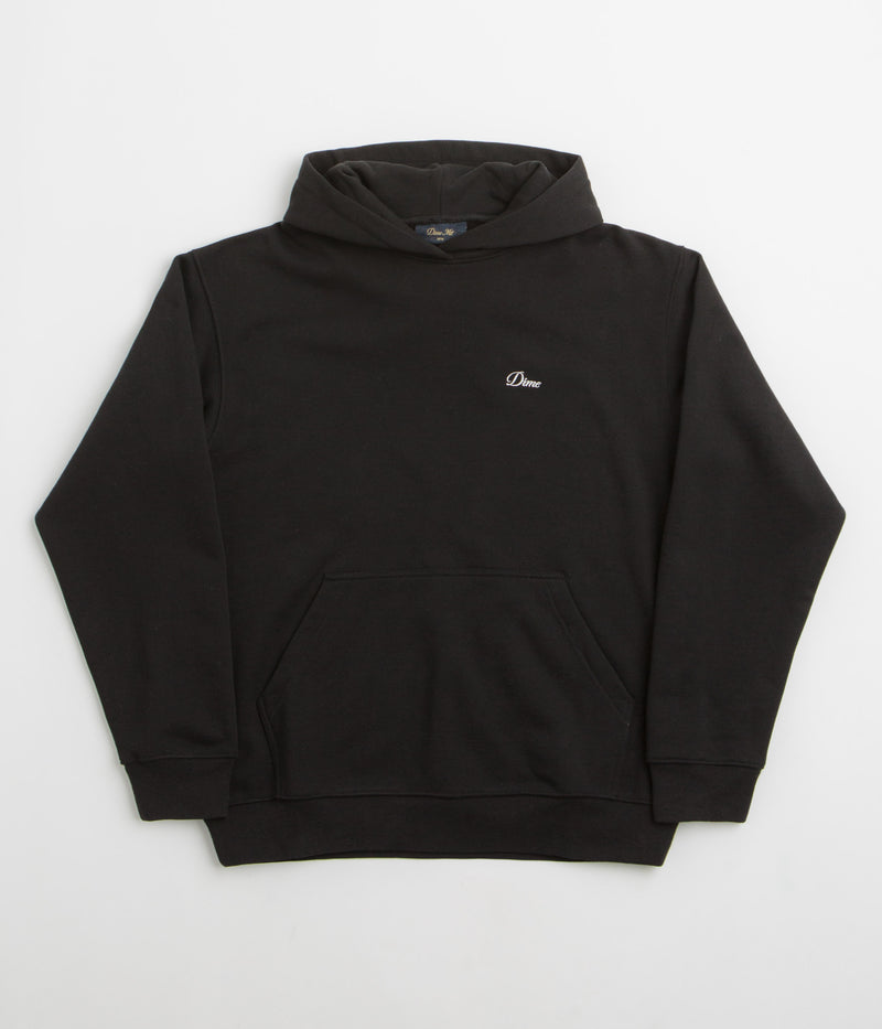 Dime Cursive Small Logo Hoodie in Black