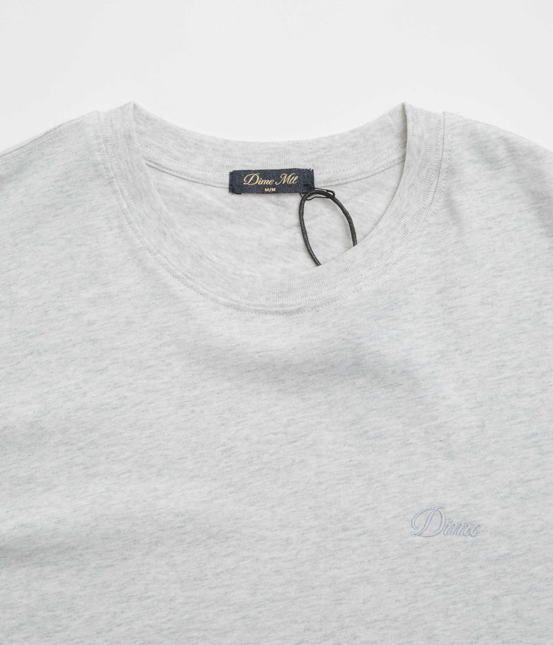 Dime Cursive Small Logo T-Shirt in Ash