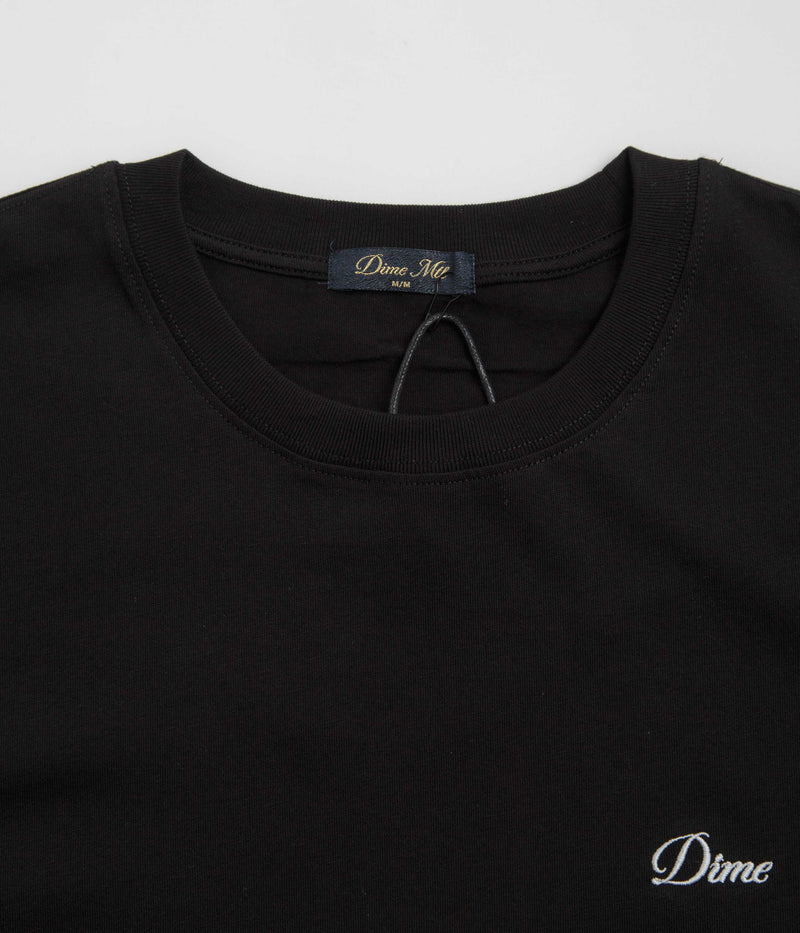 Dime Cursive Small Logo T-Shirt in Black