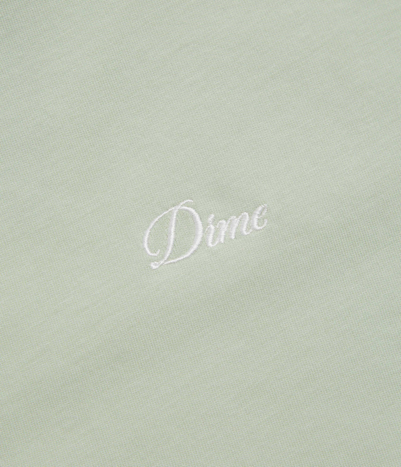 Dime Cursive Small Logo T-Shirt in Charcoal Moss