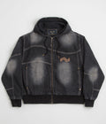 Dime Hooded Utility Jacket in Sandblasted Black