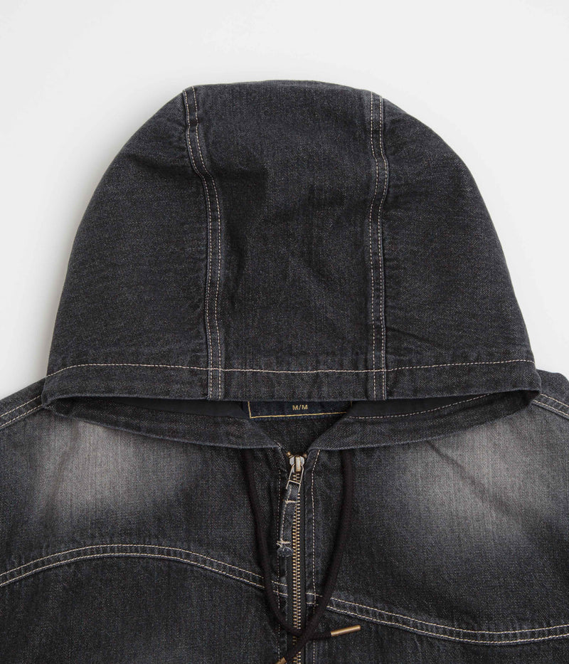Dime Hooded Utility Jacket in Sandblasted Black